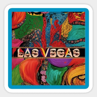 Las Vegas Hidden in Abstract Art Tshirt Sticker